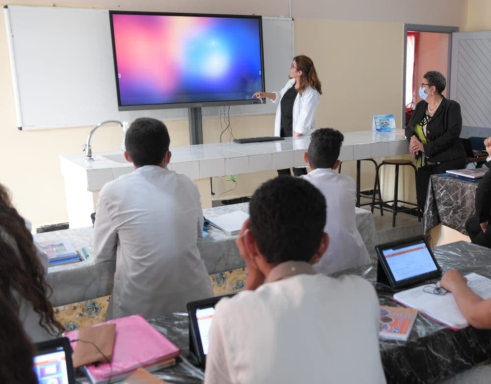 Salle de classe équipée dans le cadre du programme Nafida