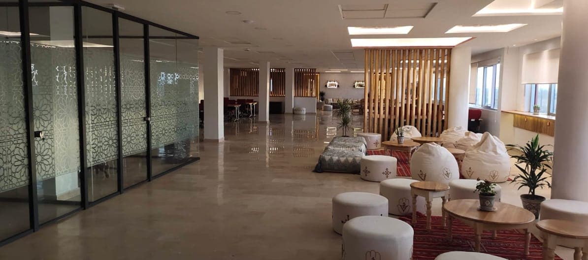 Espace d'accueil du siège du groupe à Casablanca